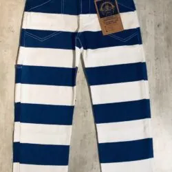 Prison-pants-blue-denim pantalon-rayé-bleu-et-blanc-hold-fast