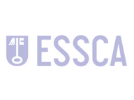 Logo de l'ESSCA en duotone bleu et blanc